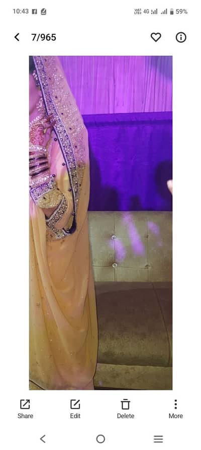 valima dress with jewellery only one time use