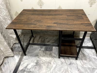 Computer Table / Study Desk 48" x 28" – Strong Iron Frame Wooden Top