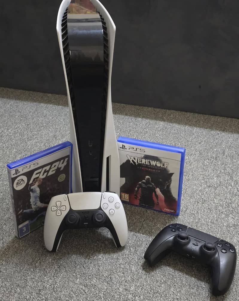 Playstation 5 Disc Version With 2 Controller & Games 0