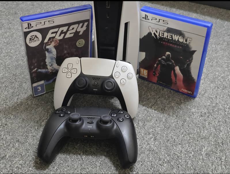 Playstation 5 Disc Version With 2 Controller & Games 4