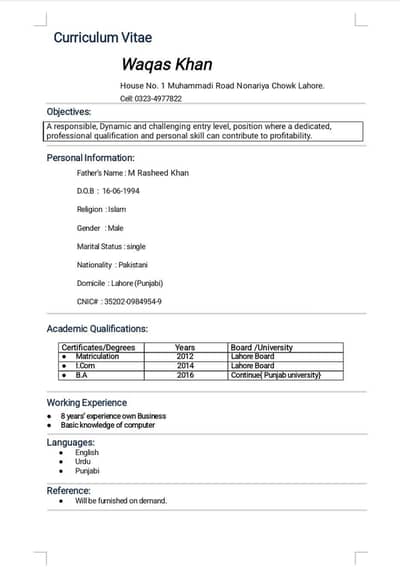 Need job with good salary pakage