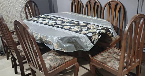 Dining table + 8 chairs ( sheesham wood)