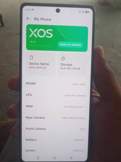 Infinix Note 40 (location khanpur road tarnawa)
