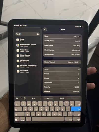 Apple iPad A16 128GB Blue | US Model | Slightly Used