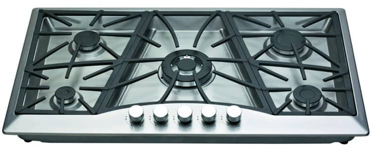 5 burner imported stove with 220v electric ignitor+ gas cutoff sensor