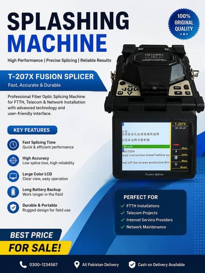splashing Machine Fiber Optic Fusion Splicer T-207X For Sale | FTTH