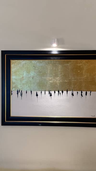 White & Gold Elegance | Framed Figurative Art Masterpiece