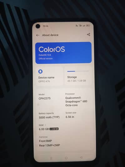 OPPO A76