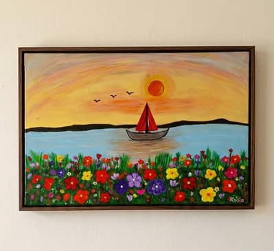 Handmade Acrylic paintings on stretched canvas