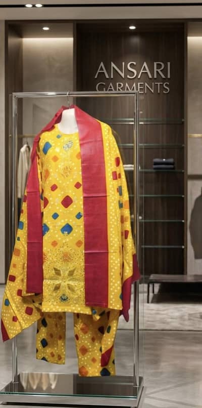 Bin Saeed Lawn 3 Piece Suit – Premium Quality