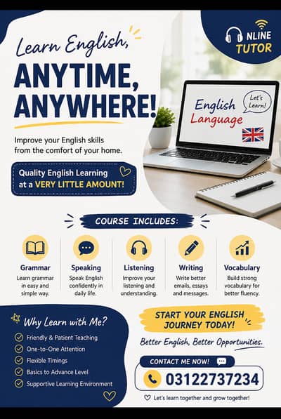  Improve Your English with a Dedicated and experienced Online Tutor