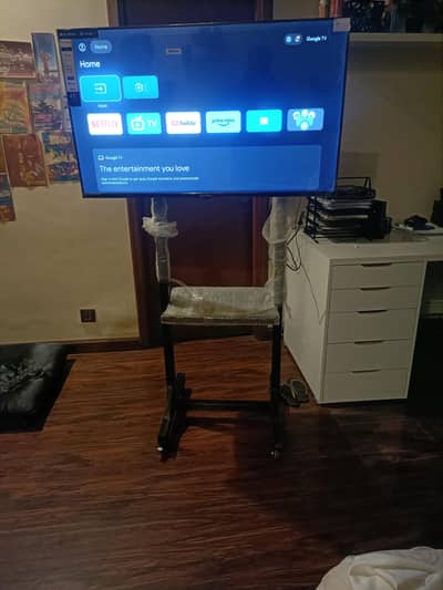 led LCD tv wall mount floor stand tv trolley expo school 03224342554