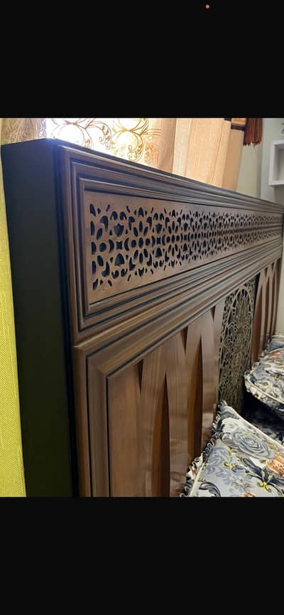 Emergency sale King size bed with mattress and side table
