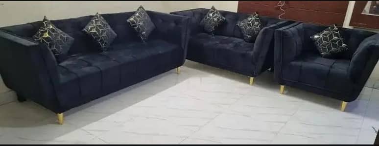 SOFA SET 3+2+1 BRAND NEW BLACK COLOUR 03281010987