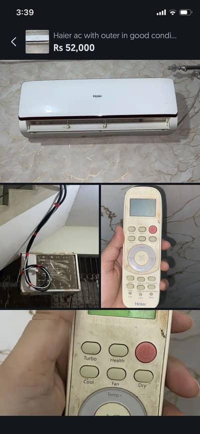 HAIER CO AC 03708527327 Only 1 Month Used Like New