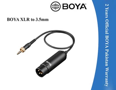 BOYA INPUT CABLE - Boya XLR MALE TO 3.5MM TRS LOCKING CONNECTOR