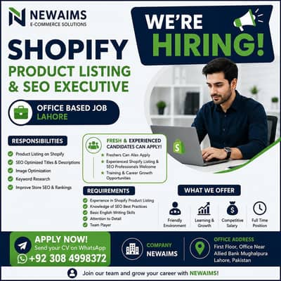Shopify Product Listing & Seo Executive