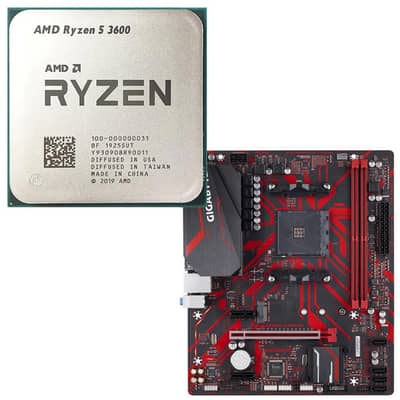 RYZEN 5 3600 + B450M GIGABYTE MOTHERBOARD NEW BOX 10 MONTS WARRATY