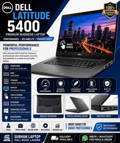 Dell Latitude 5400 | Core i5 8th Gen | Touch Screen | 8gb+256gb