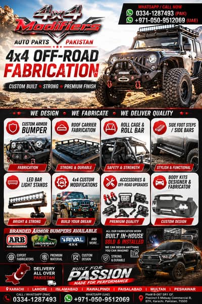 Off Road Accessories | Armor Bumper | Roof Carrier | Roll Cage