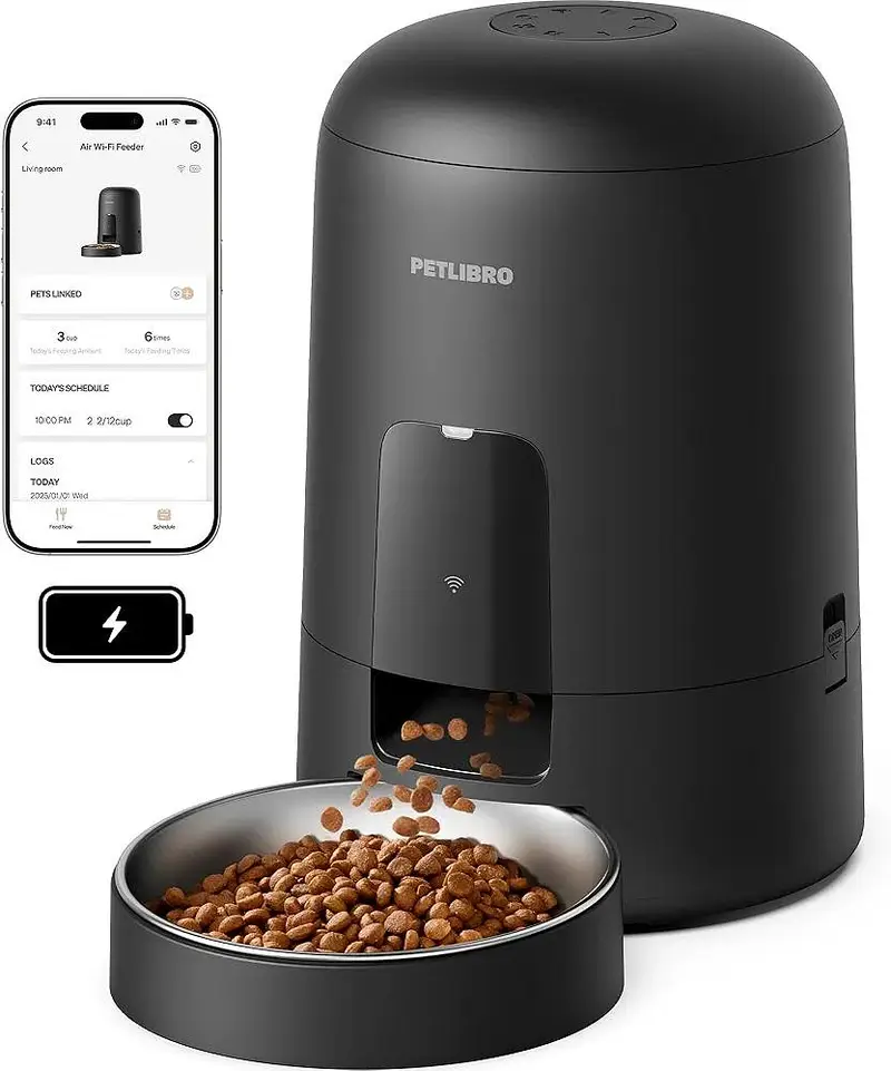 PETLIBRO Automatic Cat Feeder Battery Operated Smart WiFi App Control