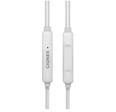 Wired Earphones White ABS Plastic 65cm