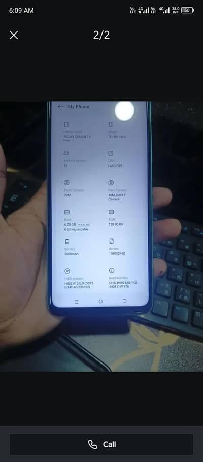 Tecno Camon 19 neo 6+6 128