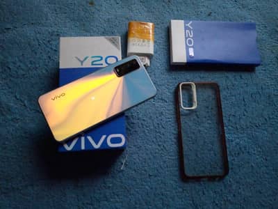Vivo Y20 ful box orgnl chager box 4/64 bttry time din all ok