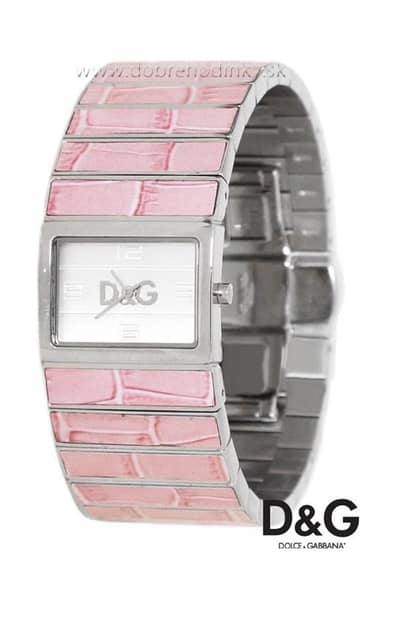 D&G Original Swiss Ladies Watch Pink Croc Strap 25mm