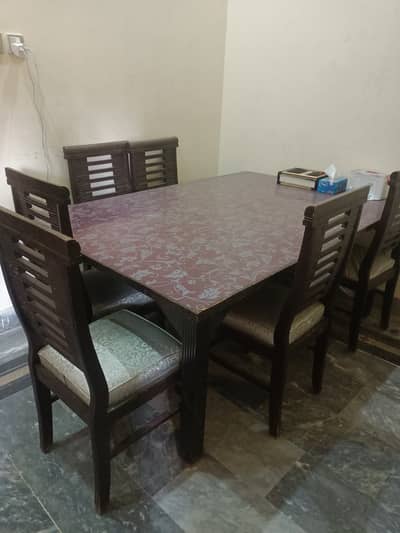 Dining table and chairs
