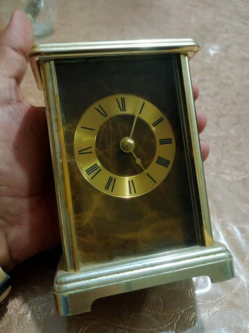 Table clock German metal clock 1