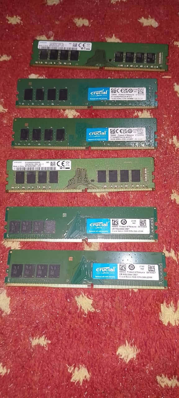 06 Ram,01 ssd,03 harddisk,02 Nvidia graphics card,2processor,2 camera 0
