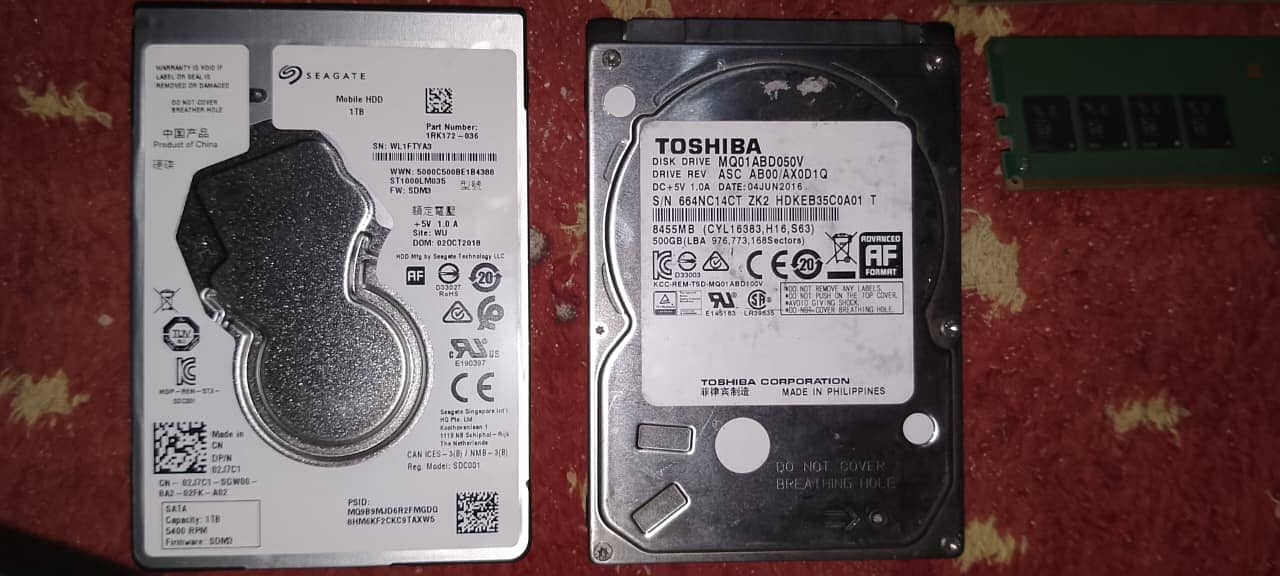 06 Ram,01 ssd,03 harddisk,02 Nvidia graphics card,2processor,2 camera 10