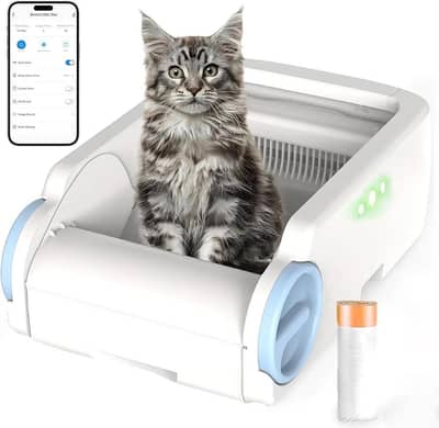 Angju Self Cleaning Cat Litter Box Open-Top Automatic Litter Box