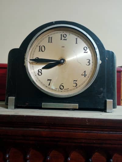 England Table clock wooden