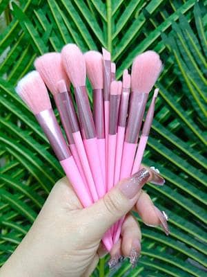 13Pcs Rose Gold Makeup Brushes Set for Flawless Application