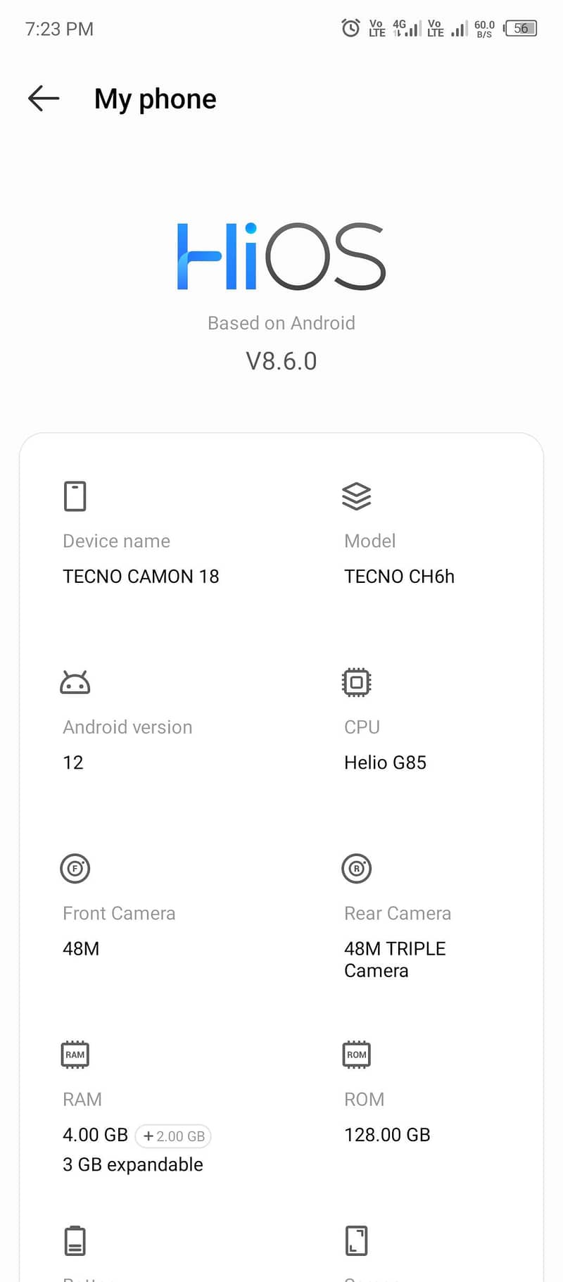 Ticino camon 6