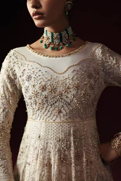 Naqshi Designer Bridal Maxi-Heavy Embroidered Beautiful Wedding Dress