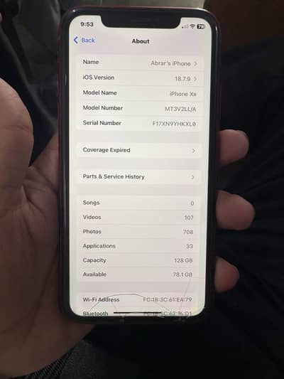 Apple iPhone XR PTA Approved 128 GB With box