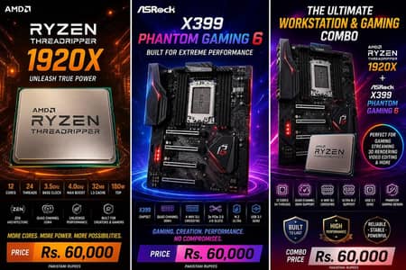 AMD threadripper 1920x asrock x399