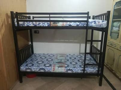 kids iron bunk bed with master foam mattress