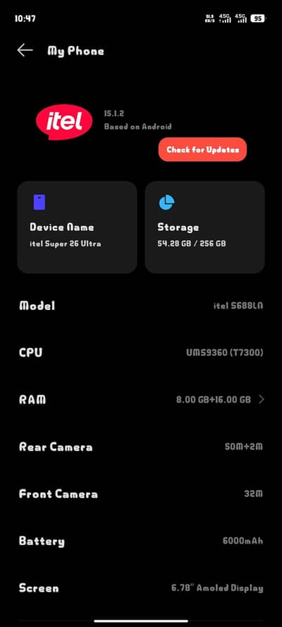 Itel S26 Ultra 8+16/256