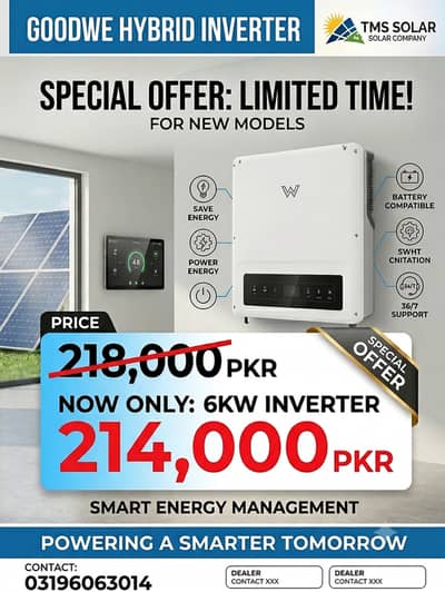 GoodWe 6KW Hybrid Solar Inverter | Battery Compatible | Special Offer