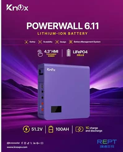 Lithium Ion knox Battery 6.11