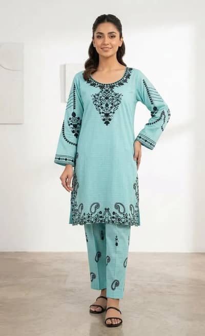 Ladies 3 Piece Suit | Lawn Suit | Chiffon Dupatta | Unstitched Stitch