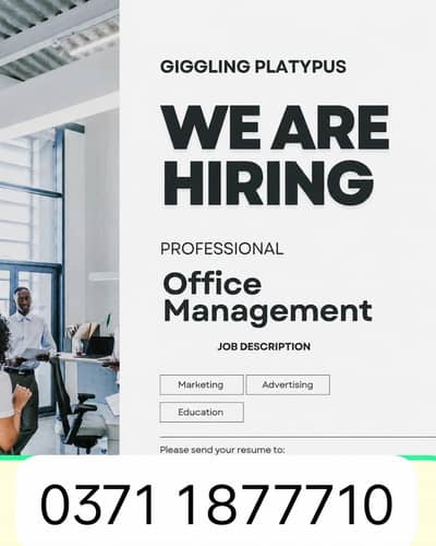STAFF Required For Office Management