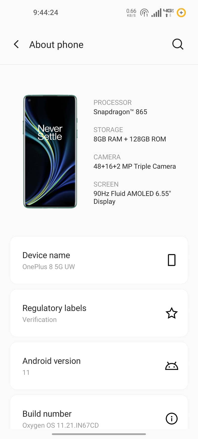 One Plus 8 4
