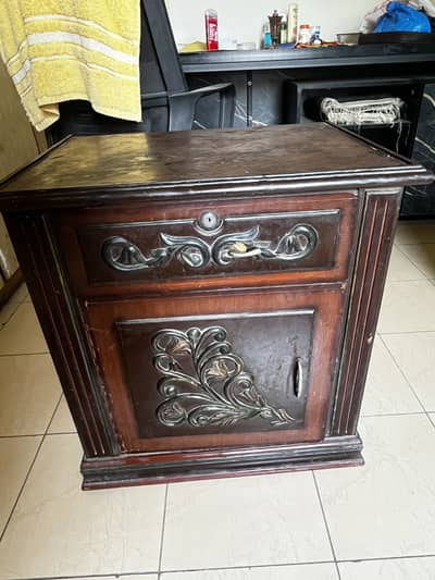 2 Antique Carved Wooden Cabinet for Sale