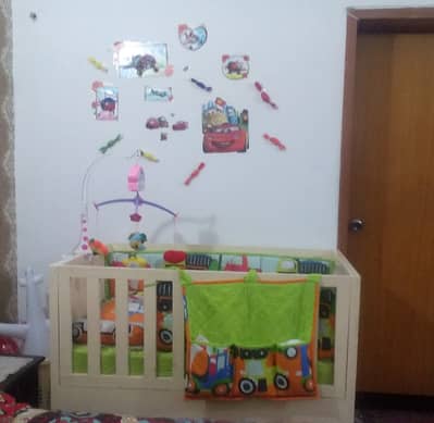 Baby wooden cot