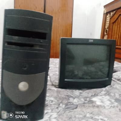 Dell desktop pc with ibm crt monitor working conditions
